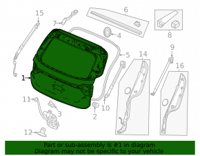Honda Pilot 23-25 bare trunk lid