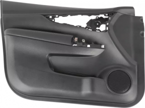Door trim card front left Nissan Rogue 14-16 black, graphite insert, break