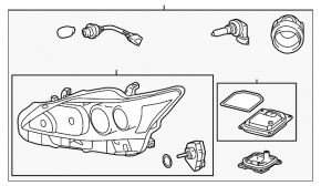 Left front headlight assembly for Lexus CT200h 17-17 LED