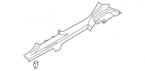 Inner rear left door sill trim for Audi Q3 83A 19-25 black