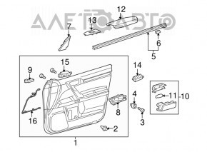 Front left window lift control Lexus Hs250h 10-12 with wood trim