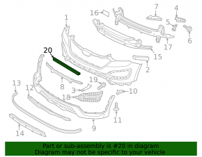 Front license plate area Hyundai Santa FE Sport 13-16 prerest usa