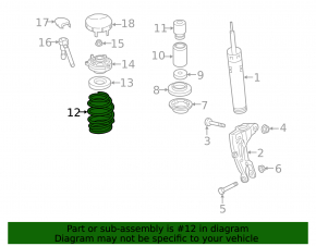 Front left spring for Audi A6 C8 19-25 Standard