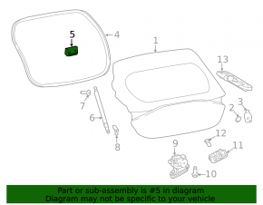 Left tailgate hinge for Infiniti QX30 17-19