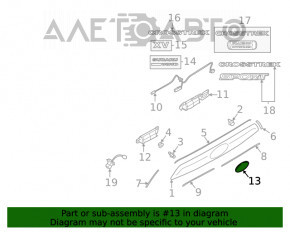 Emblem badge tailgate Subaru Impreza 5d 17-19 scratch