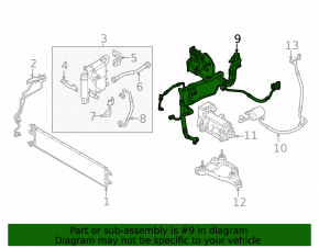 Kia EV6 22-24 RWD A/C system cooler assembly with valves and pipes