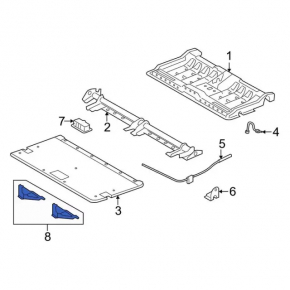 Bracket 3 row seats left Ford Explorer 11-19
