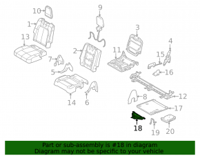 Bracket 3 row seats left Ford Explorer 11-19