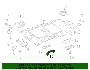Ceiling handle front left Mercedes GLS-class X166 13-19 gray