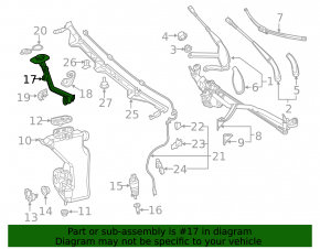 Mercedes C-class W205 15-21 windshield washer reservoir neck without cap