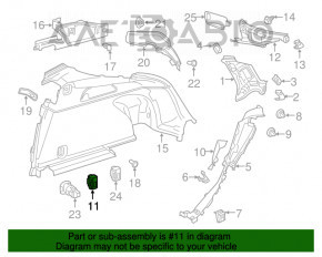 Rear seat folding button left Mercedes GLC 16-22