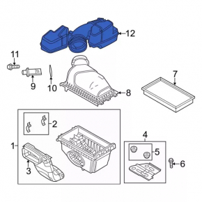 Air duct with resonator Ford Explorer 11-19