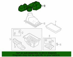Air duct with resonator Ford Explorer 11-19