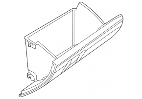 Glove box, glove compartment Mazda 3 14-16 BM black