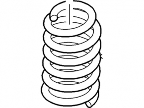 Rear spring left Ford Flex 13-19 FWD