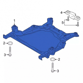 Rusty front subframe for a Ford Edge 15-24 2.0T