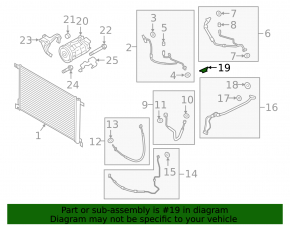 Porsche Cayenne 19-23 2.9T, 3.0T air conditioning system valve under the rear row heater