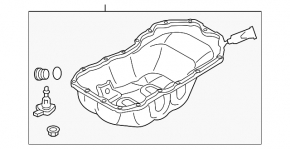 Oil pan for Mazda CX-30 20-22 2.5 internal combustion engine