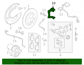 Rear left brake caliper bracket for Jaguar F-Pace X761 17-25 for 325/19mm