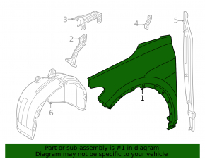 Front right wing Volkswagen ID.4 21-23