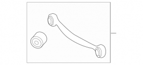 Rear left longitudinal control arm Mercedes GLS-class X166 13-19