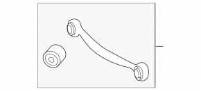 Rear left longitudinal control arm Mercedes GLS-class X166 13-19