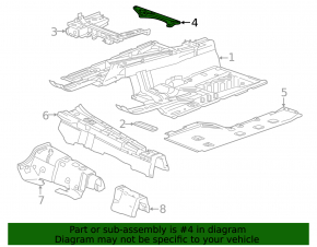 Rear underbody strut Chevrolet Camaro 16-20