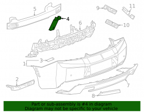 Rear bumper mount lower right Chevrolet Camaro 16-23 defect