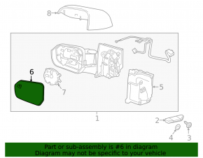 Mirror element left Chevrolet Volt 16 - heating