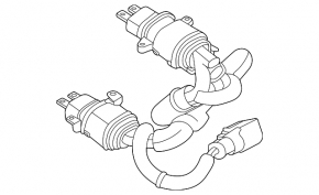 High-voltage cable to the front engine inverter of the Nissan Ariya 23-25 from the fuse box