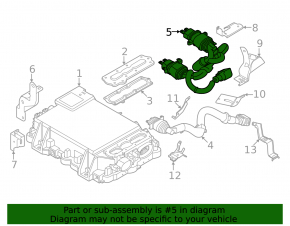 High-voltage cable to the front engine inverter of the Nissan Ariya 23-25 from the fuse box