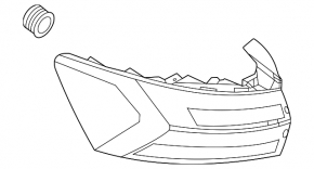 Outer wing light right VW Taos 22-25