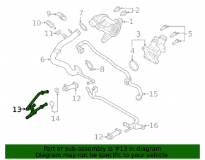 Volvo XC60 18-20 T5 turbine cooling pipe, supply + return