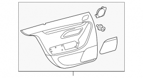 Door trim card rear right VW CC 08-17 beige