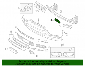 Front bumper mount left inner BMW X5 E70 07-13