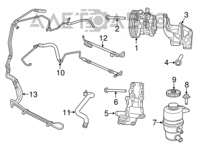 Power Steering Pump Chrysler 200 11-14 2.4 6-speed