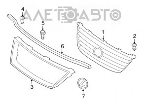 Radiator grill frame grill Lexus ES350 07-09 chrome