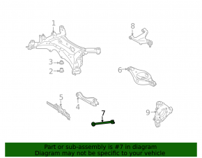 Rear left trailing arm Infiniti FX35 FX45 03-08