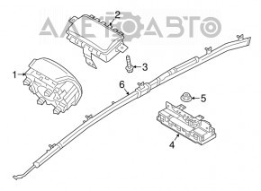 Airbag in steering wheel driver Hyundai Elantra AD 17-18 prerest, rust pyropatr