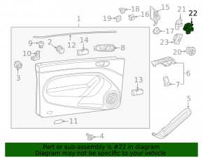 Front left window lift control for VW Beetle 12-19 black