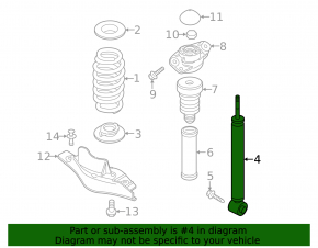 Shock absorber rear left Audi Q3 8U 15-18 AWD