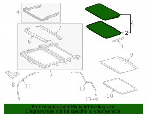 Toyota Rav4 13-18 hatch glass