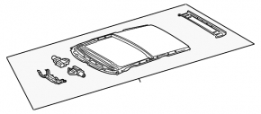 Panorama assembly Lexus RX350 RX450h 16-17 gray curtain