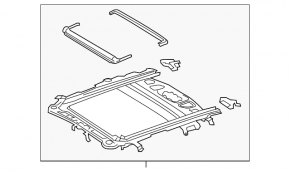 Sunroof mechanism frame Lexus NX200t NX300 NX300h 15-21