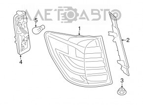 BMW X3 F25 11-17 halogen headlight outer left fender light