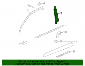 Door trim side front right GMC Terrain 10-17