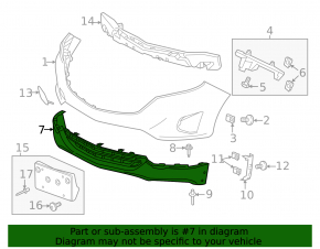 Front Bumper Lip Chevrolet Equinox 18-21 Structure