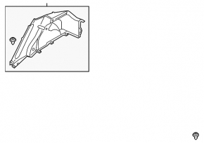 Right arch trim Hyundai Veloster 12-17
