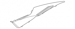 Upper right rear pillar trim Hyundai Elantra 21-25 black
