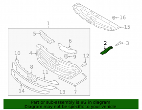 Radiator grill bracket grill left Hyundai Santa FE Sport 13-18 rust